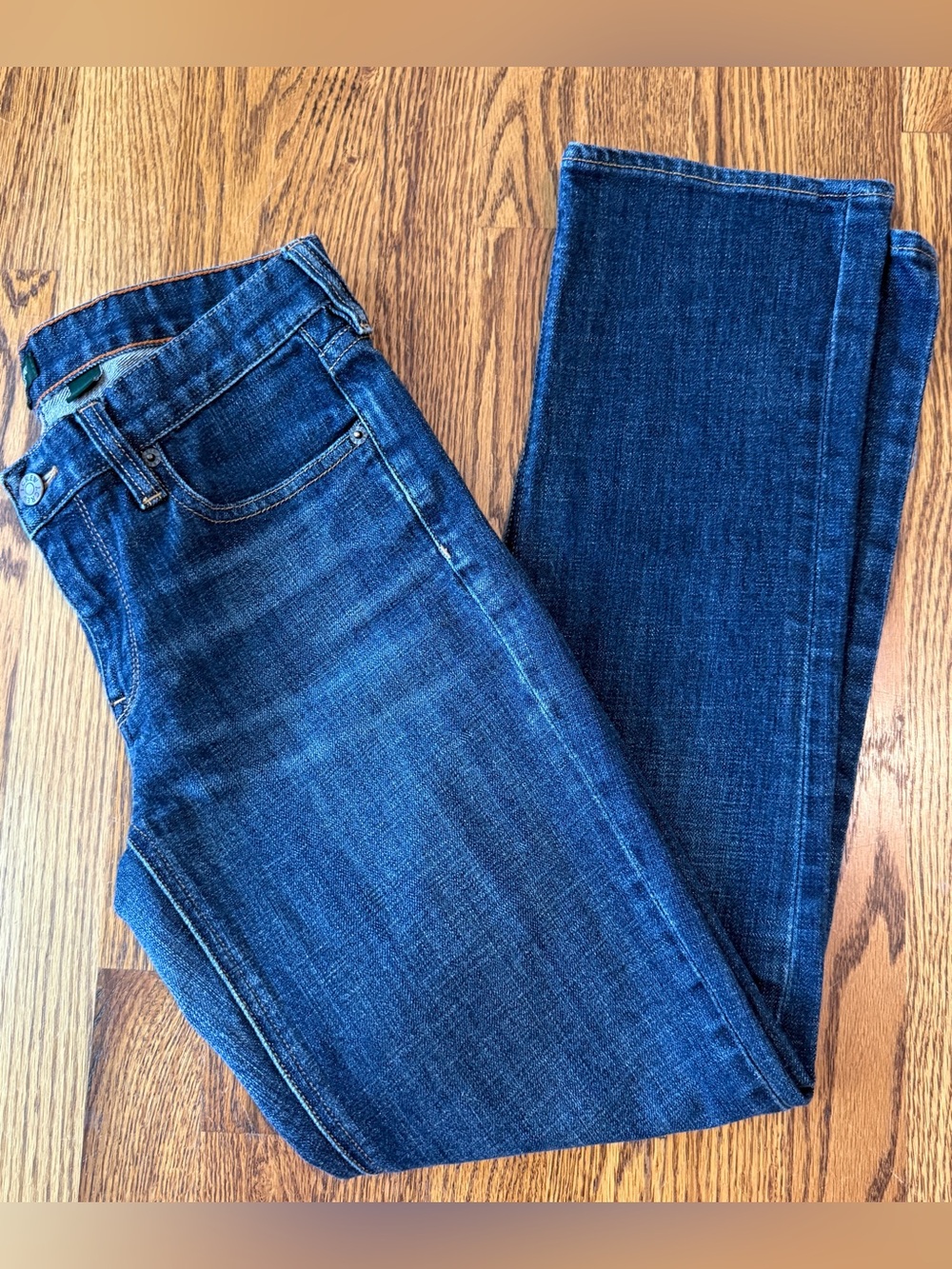 J.Crew Matchstick Blue Denim Medium Wash Low Rise Straight Leg Jeans Size 28S